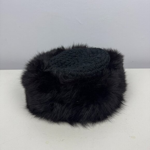 Vintage Fur Hat with Crocheted Detail main image 5
